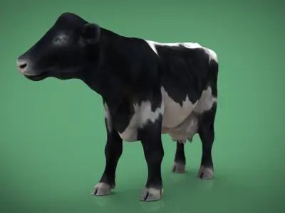 REALISTIC COW Low-poly 3D model