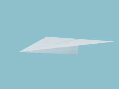 Paper Plane Low-poly 3D model