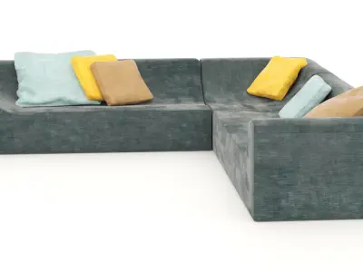 corner sofa sectional sofa Free low-poly 3D model
