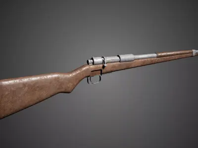 Rifle Lowpoly Low-poly 3D model