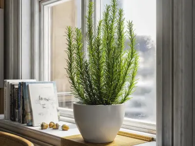  Rosemary Plant Herb Potted Plant Model 