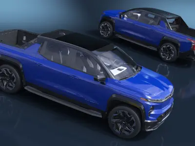 2024 Chevrolet Silverado EV RST Blue 3D model