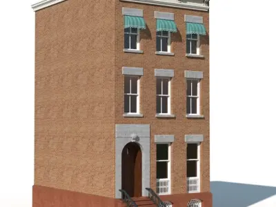 New York Brownstone townhouse 3D model