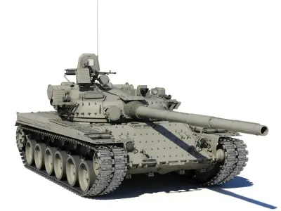 T-80BV russian tank - russian tank 3D model