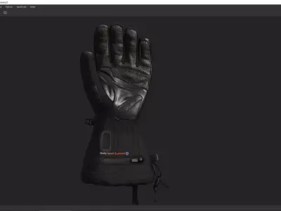 winter Gloves Low-poly 3D model Low-poly 3D model