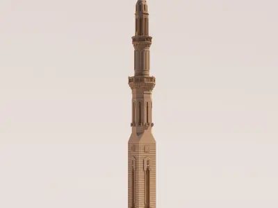 Islamic Mamluk Minaret 3D model