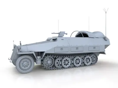 SDKFZ 251 Ausf D - Communications Vehicle 3D model