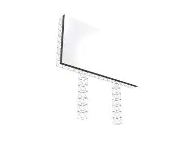 Advertising Display Mockup v3 001 Low-poly 3D model