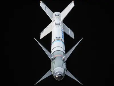 AIM-9L Sidewinder Missile PBR 3D model