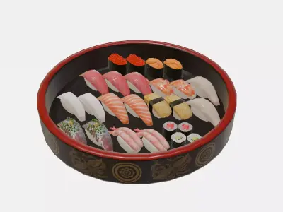 Sushi Model Asset  Average Rank Low-poly 3D model