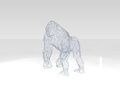 Gorilla Wireframe 3D model