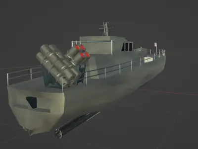Military Patrol Boat 3D model