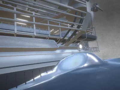 Animated Ocean Scene Free 3D model