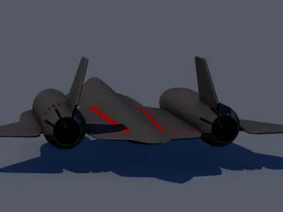 SR-71 Blackbird Low-poly 3D model