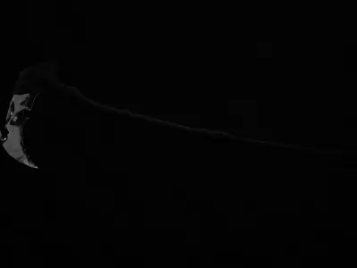 Stylized Black Scythe - Game-Ready Free low-poly 3D model