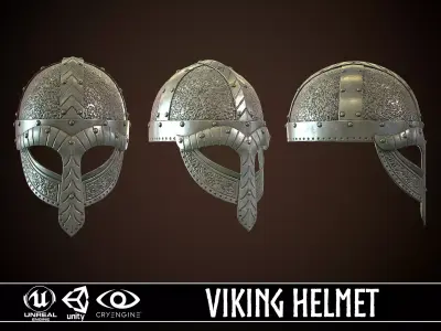Viking Helmet 03 Low-poly 3D model