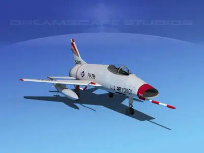 North American F-100D Super Sabre V10 USAF 3D model