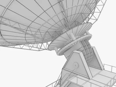 Satellite Dish - Antenna Low-poly 3D model