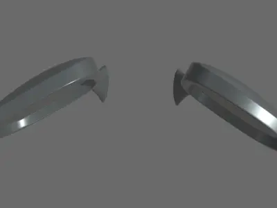 Car Mirror 017 Low-poly 3D model