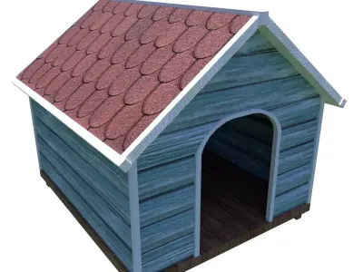 Classic Dog House Free low-poly 3D model