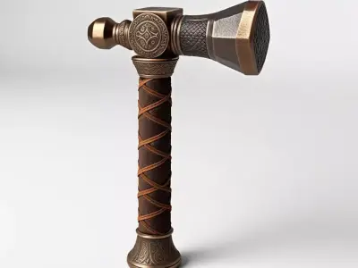 Ancient Ornate Hammer Model 3D model