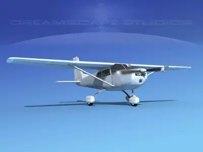 Cessna 175 Skylark Bare Metal 3D model