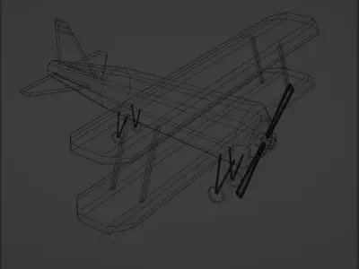 Low poly Aero plane Low-poly 3D model