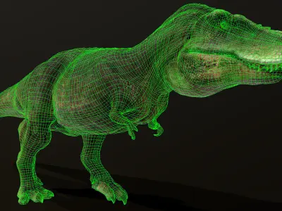 Tarbosaurus Low-poly 3D model