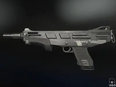 Mag-7 Shotgun Low-poly 3D model