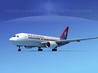 Boeing 767-200ER Hawaiian 3D model