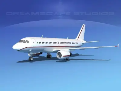 Airbus A319 Corporate 4 3D model