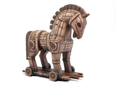 Trojan horse Low-poly 3D model