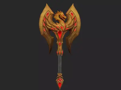 Dragon Decade Weapons Low-poly 3D model