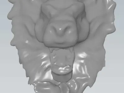 MakeIT Lion Face Hanger 3D Model 3D model