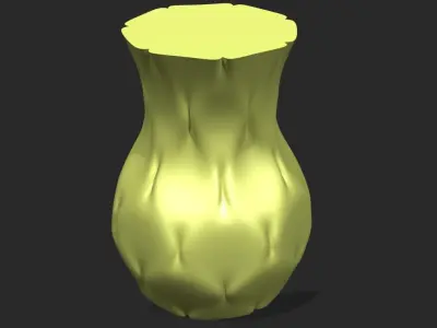 Cups and vases - wrinkled surface Free 3D print model