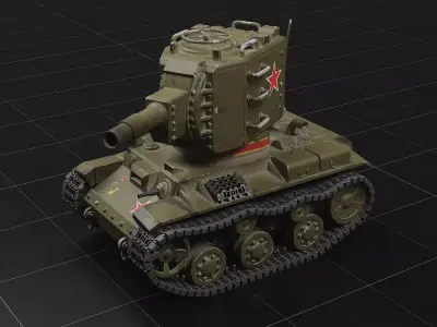 KV 2 - USSR Heavy Tank 3D model