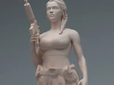 Lara GunGirl 3D print model