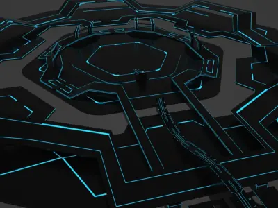 Sci Fi Corridor 3D model 190