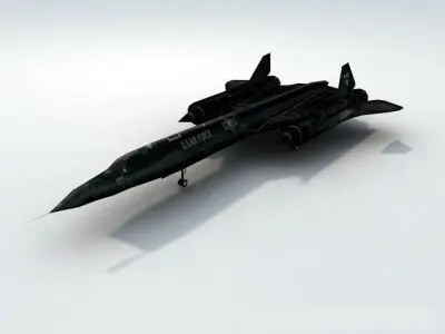 SR71 Blackbird Recon Low-poly 3D model
