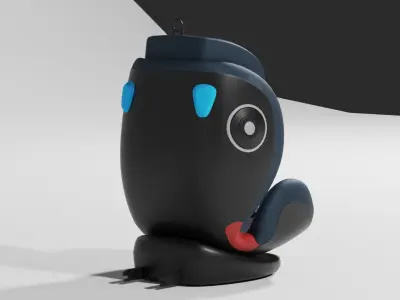 Blue colour detailed Chicco Seat 4 Fix 0-36 kg baby car seat S Low-poly 3D model