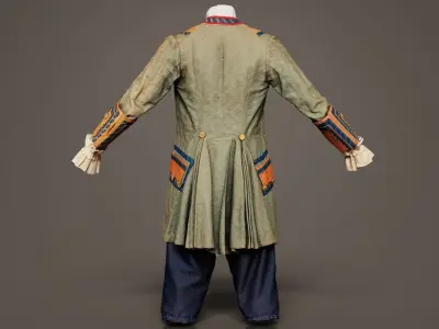 Star Decorated Historic Costume Low-poly 3D model