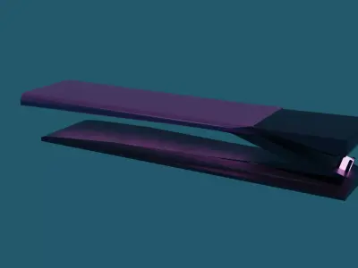 Cyberpunk Bench Low-poly 3D model
