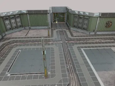 Buildingkit Military Facility Low-poly 3D model