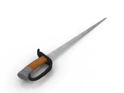 Simple Sword Low-poly 3D model