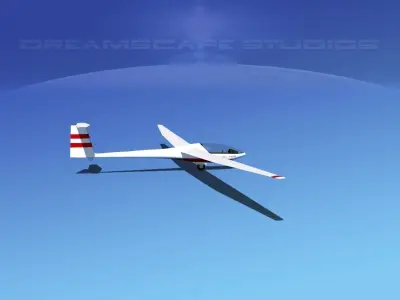 Glaser Dirks DG200 15Mtr Sailplane V02 3D model