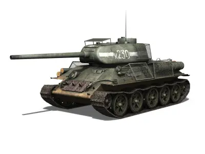 T-34 85 - Soviet medium tank - 230 3D model