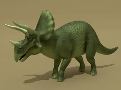 Triceratops Rigged Low-poly 3D model