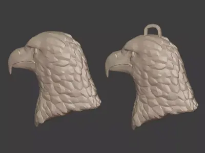 Eagle Head Pendant 3D print model