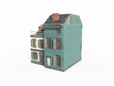 17th century urban buildings 3D model