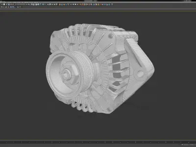 AutoGenerator car alternator on table Free 3D model